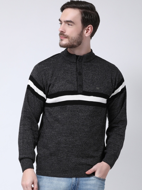 

COBB Men Grey Striped Pullover