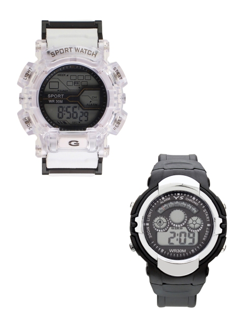 

Fantasy World Kids Set Of 2 Black & White Digital Watch FW-Giftset13-YS-09-WH-YS-02-SL