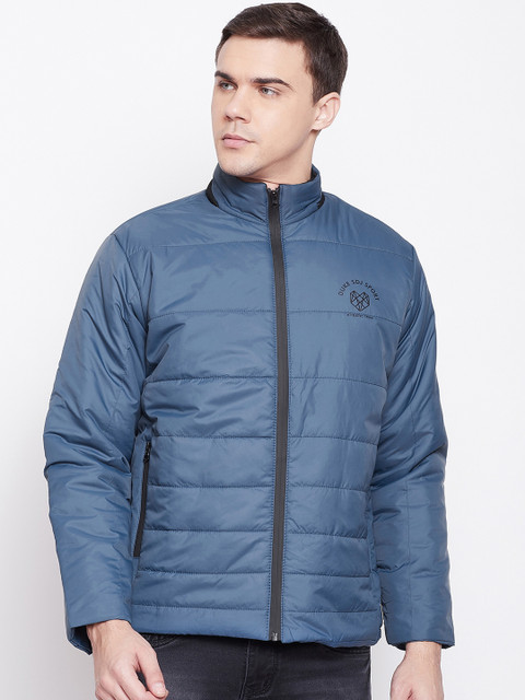

Duke Men Blue Solid Padded Jacket