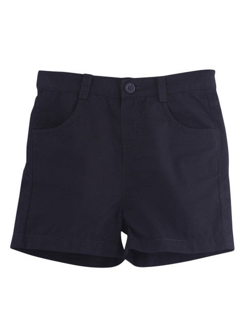

Beebay Boys Black Solid Regular Fit Regular Shorts