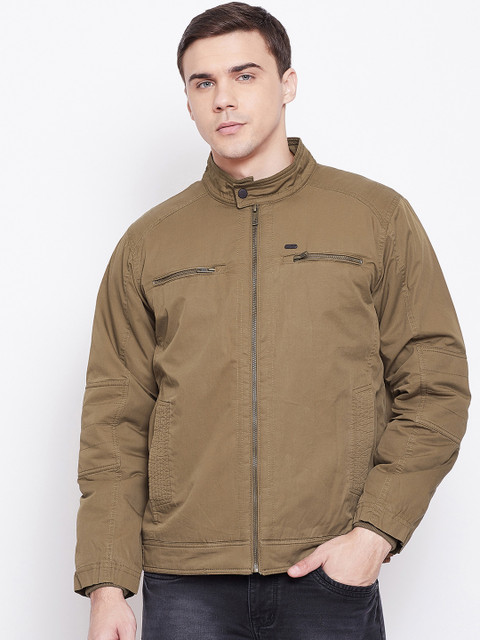 

Duke Men Brown Solid Bomber Jacket