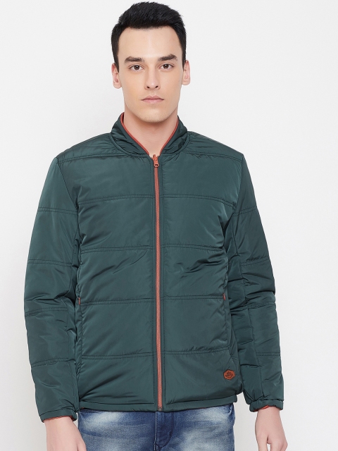 

Duke Men Green Solid Bomber Jacket