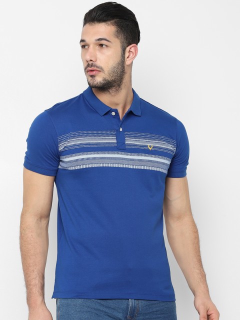 

Allen Solly Sport Men Blue Grey Printed Polo Collar T-shirt