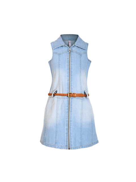 

naughty ninos Girls Blue Solid Shirt Dress