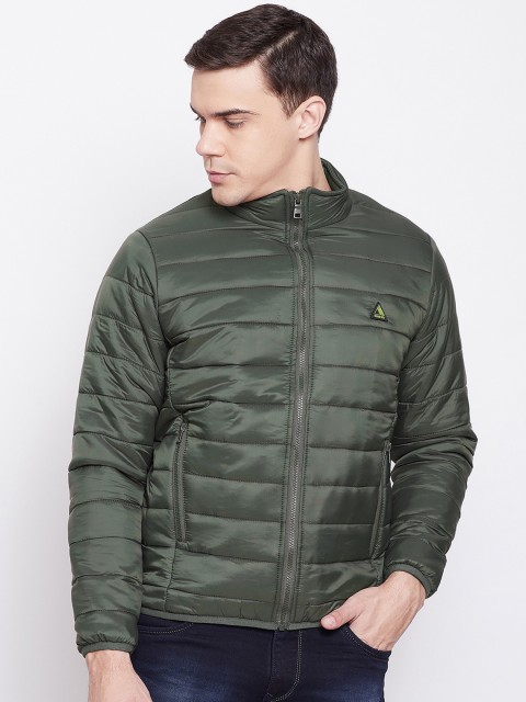 

Duke Men Green Solid Padded Jacket