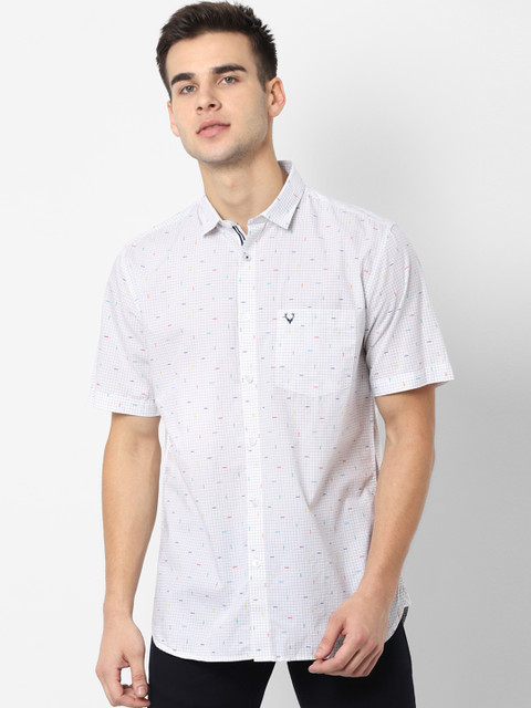 

Allen Solly Men White Slim Fit Printed Casual Shirt