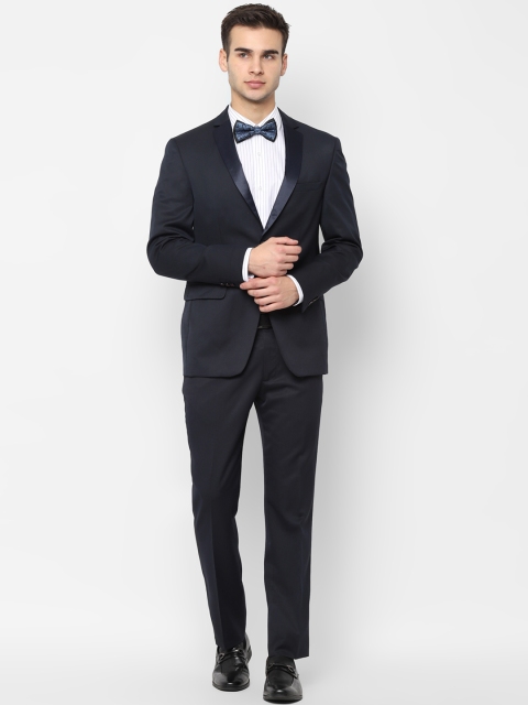 

Allen Solly Men Navy Blue Solid Slim-Fit Single-Breasted Formal Suit