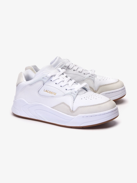 

Lacoste Men White Court Slam Tonal Leather Trainers