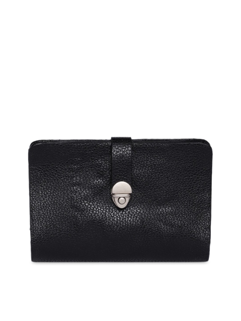 

Bags.R.us Set of 2 Black Textured Passport Holder Travel Organizers