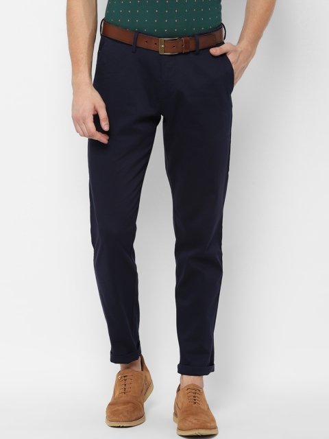 

Allen Solly Men Navy Blue Slim Fit Solid Regular Trousers