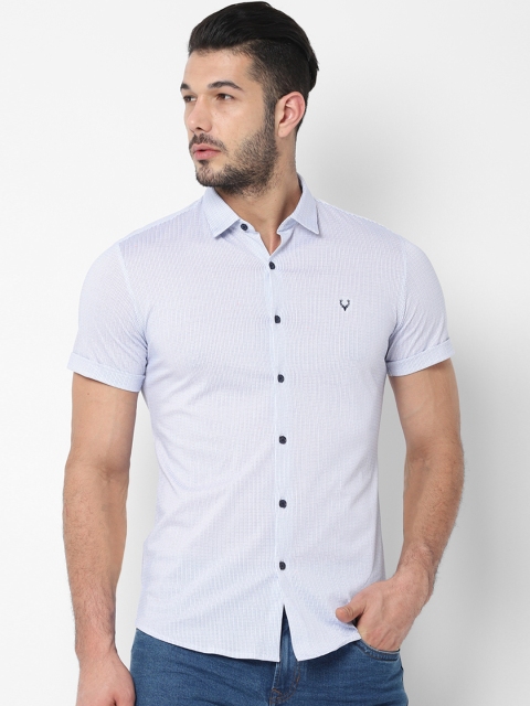 

Allen Solly Men Blue Slim Fit Printed Casual Shirt