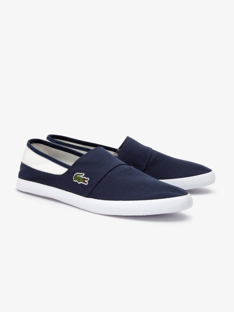 

Lacoste Men Navy Blue Marice Canvas Slip-On Sneakers