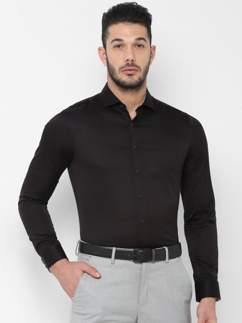 

SIMON CARTER LONDON Men Black Slim Fit Solid Formal Shirt
