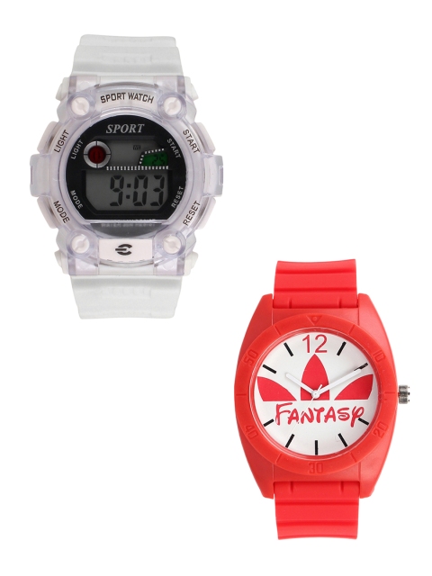 

Fantasy World Kids Set Of 2 Grey & White Watch FW-Giftset15-YS-08-WH-9009