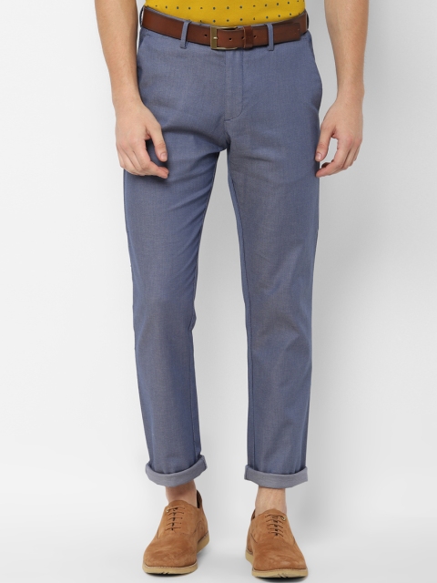 

Allen Solly Men Blue Regular Fit Self Design Regular Trousers