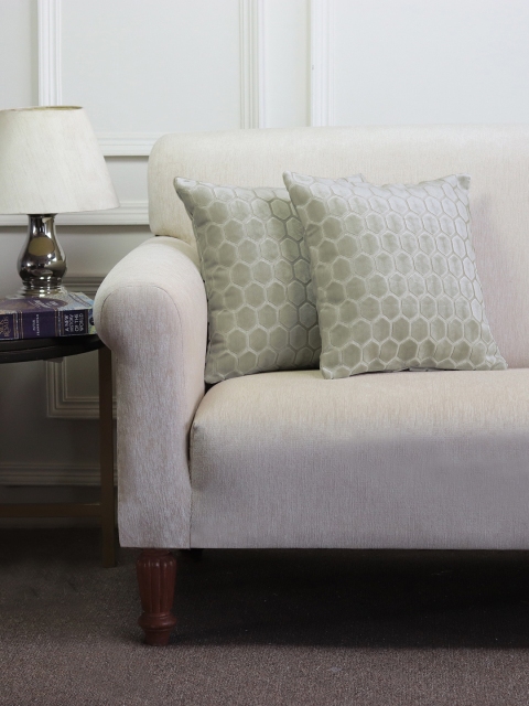 

GMF Grey Set of 2 Geometric Square Cushion Covers