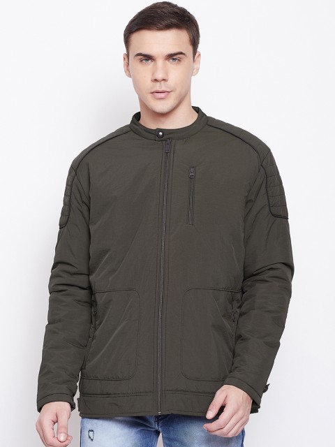 

Duke Men Brown Solid Bomber Jacket