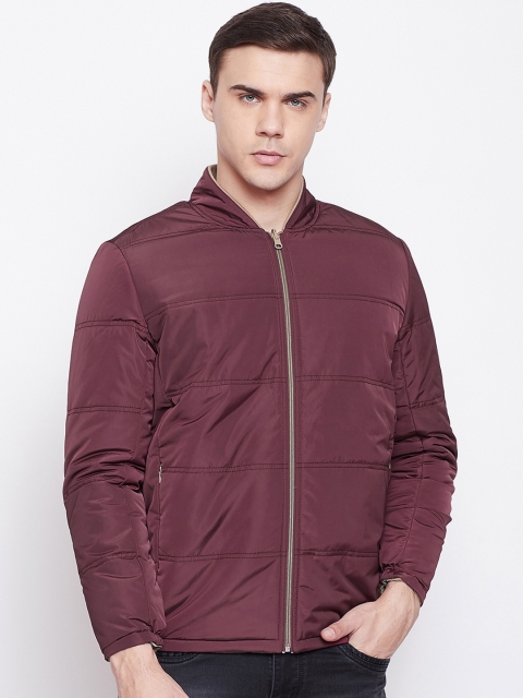 

Duke Men Burgundy Solid Padded Jacket