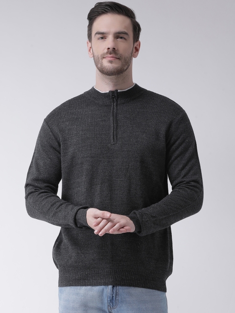 

COBB Men Grey Solid Pullover