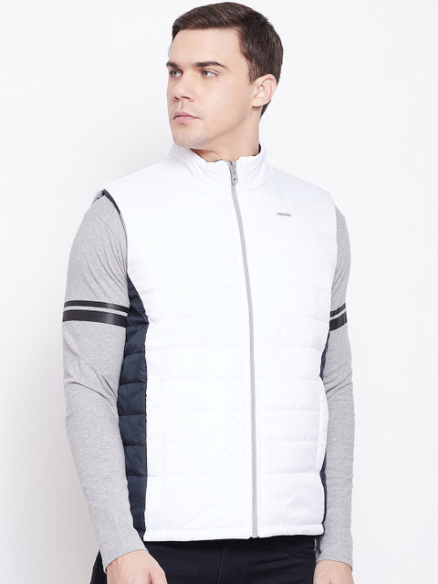 

Duke Men White Solid Padded Jacket