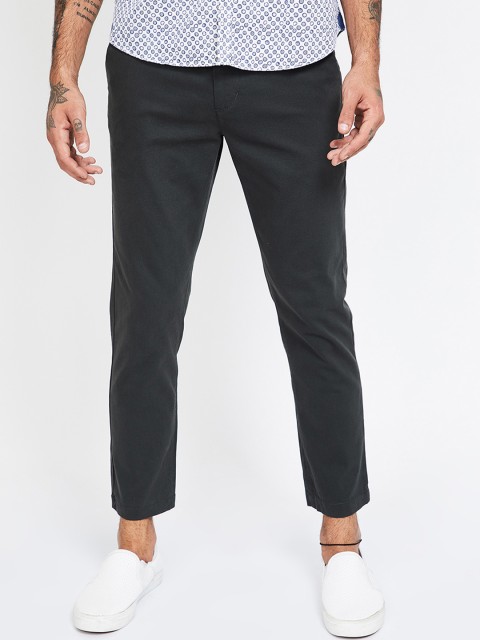 

CODE by Lifestyle Men Grey Skinny Fit Solid Regular Trousers