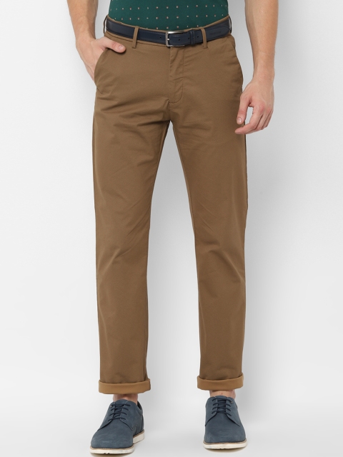 

Allen Solly Men Khaki Brown Regular Fit Printed Regular Trousers