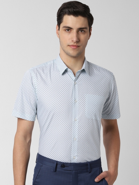 

Peter England Men Blue Regular Fit Printed Formal Shirt