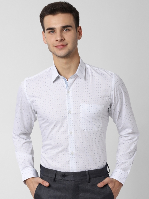 

Peter England Men White Slim Fit Printed Formal Shirt