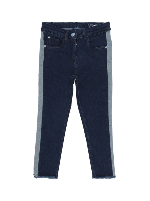 

Allen Solly Junior Girls Navy Blue Regular Fit Mid-Rise Clean Look Stretchable Jeans