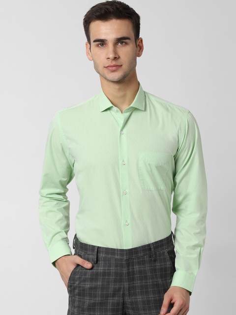 

Peter England Men Green Regular Fit Printed Formal Shirt