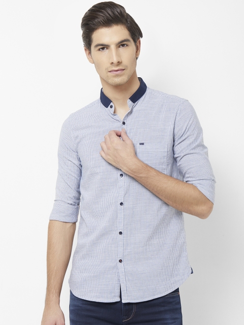 

Killer Men Blue Regular Fit Striped Casual Shirt