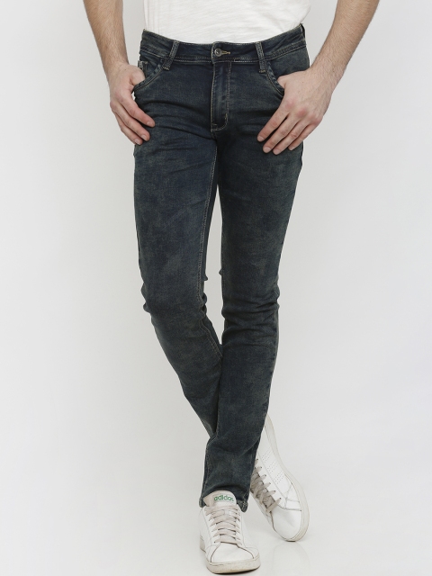 

Rex Straut Jeans Men Navy Blue Slim Fit Mid-Rise Clean Look Stretchable Jeans