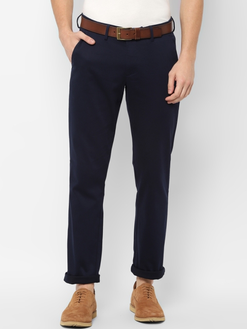 

Allen Solly Men Navy Blue Slim Fit Solid Regular Trousers