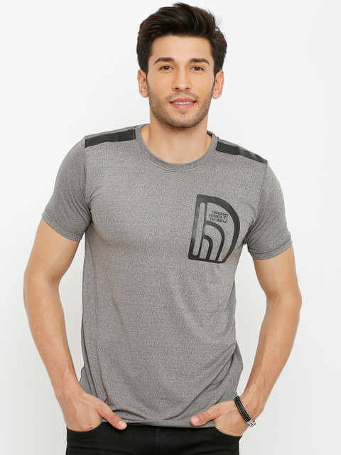 

Rex Straut Jeans Men Grey Printed Round Neck T-shirt