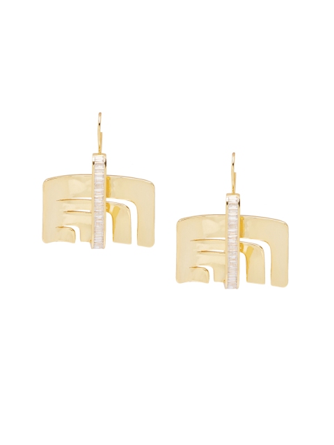 

shaze Gold-Toned Contemporary Studs