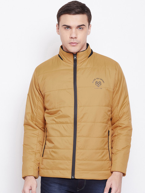 

Duke Men Yellow Solid Padded Jacket