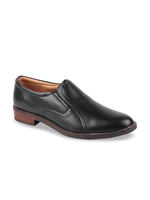 

FAUSTO Men Black Solid Formal Slip-Ons