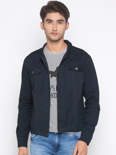 

Nick&Jess Men Navy Blue Solid Tailored Jacket