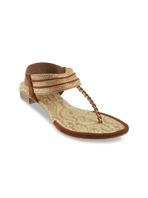 

Mochi Women Gold-Toned & Silver-Toned Woven Design Heels