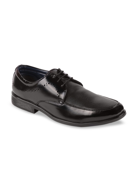 

Fausto Men Black Textured Formal Derbys
