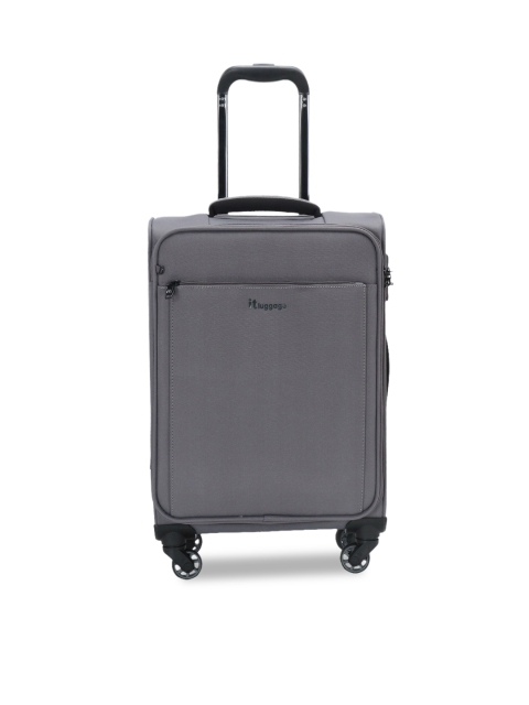 

IT luggage Grey Solid Accentuate Soft-Sided Cabin Trolley Suitcase