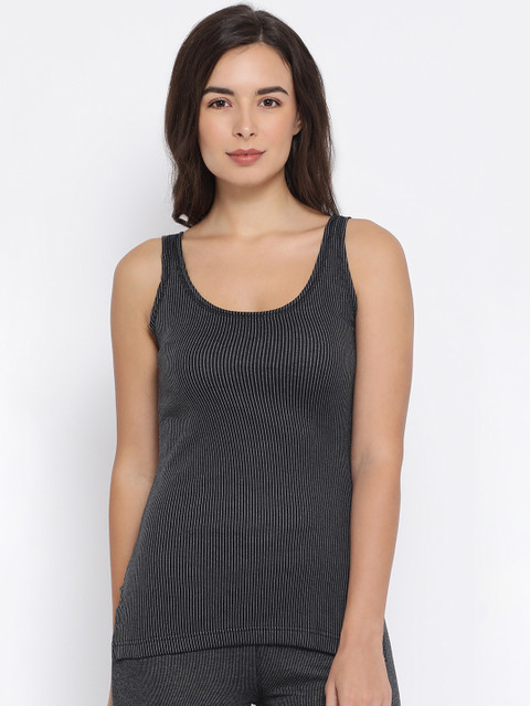 

Macrowoman W-Series Women Black Striped Thermal Top