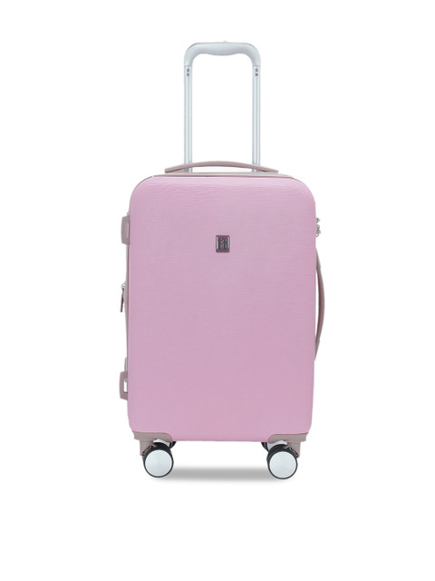 

IT luggage Pink Solid Optative Hard-Sided Expandable Cabin Trolley Suitcase