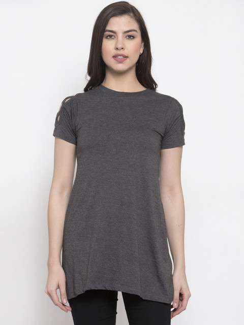 

Kalt Women Grey Solid Tunic