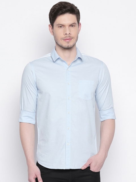 

Mufti Men Blue Original Slim Fit Solid Casual Shirt