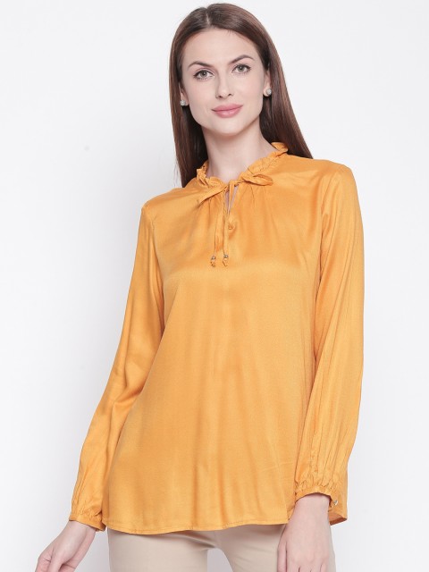 

Annabelle by Pantaloons Women Yellow Solid Top