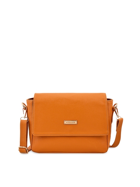 

STELLER Tan Brown Solid Sling Bag