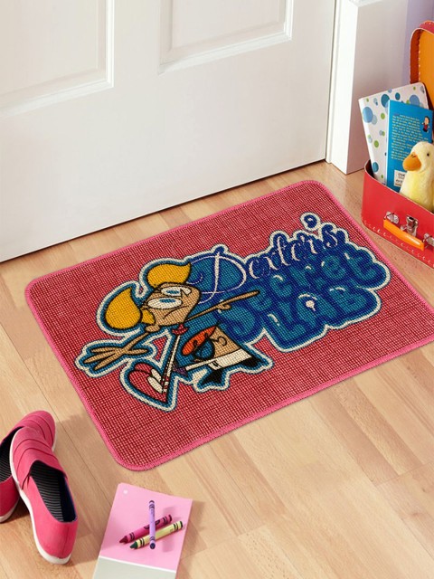 

Saral Home Kids Pink & Blue Dexter Laboratory Printed Anti-Skid Doormat