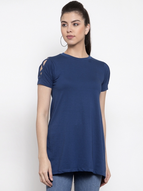 

Kalt Women Blue Solid Tunic
