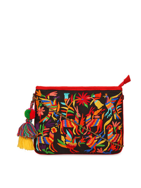 

Anekaant Black Embroidered Sling Bag